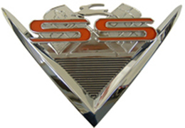 1961 TRUNK EMBLEM, "SS"