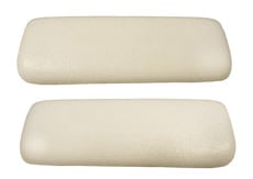 1962-64 ARM REST PADS, REAR, BEL AIR, WHITE