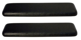 1962-64 ARM REST PADS, FRONT, BEL AIR, BLACK