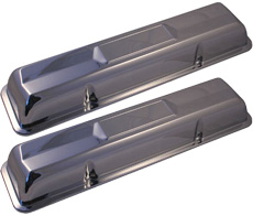 1962-66 VALVE COVERS, CHROME, SMALL BLOCK 327