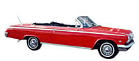 1962 GLASS SET, CONVERTIBLE, TINTED (set)