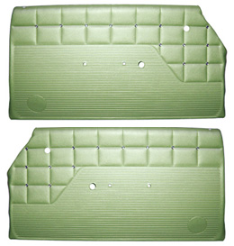 1962 DOOR PANELS, FRONT/REAR, 2 DR HT, GREEN