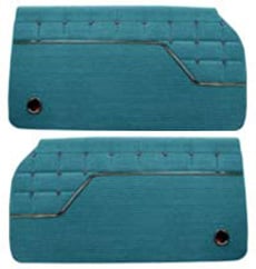 1962 DOOR PANELS, FRONT/REAR, 4 DR HT, IMPALA, AQUA