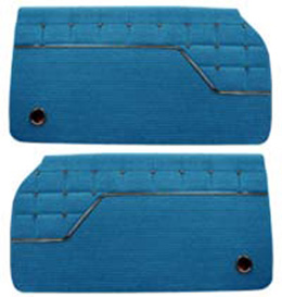 1962 DOOR PANELS, FRONT/REAR, 4 DR HT, IMPALA, BLUE