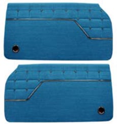 1962 DOOR PANELS, FRONT/REAR, 4 DR HT, IMPALA, BLUE