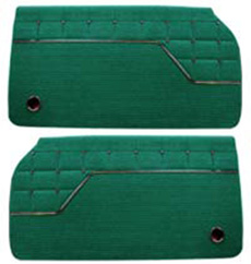 1962 DOOR PANELS, FRONT/REAR, 4 DR HT, IMPALA, GREEN