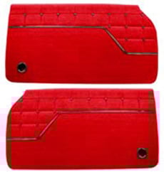 1962 DOOR PANELS, FRONT/REAR, 4 DR HT, IMPALA, RED