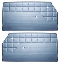 1962 DOOR PANELS, FRONT, PRE-ASSEM, 2 DR, HT & CONV, IMPALA, BLUE