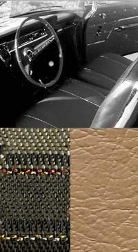 1962 SEAT COVERS, BENCH/REAR, 4 DR SEDAN, IMPALA, W/CLOTH INSERT, FAWN