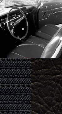 1962 SEAT COVERS, BUCKET/REAR HT, SS, W/ INSERT, BLACK