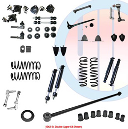 1963-64 COMPLETE SUSPENSION KIT, SMALL BLOCK, DOUBLE UPPER