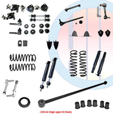 1963-64 COMPLETE SUSPENSION KIT, BIG BLOCK, SINGLE UPPER