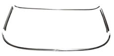 1963-1964 EXTERIOR WINDSHIELD MOULDINGS, 2 DR HT