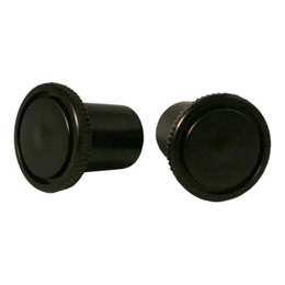 1963-76 BLACK VENT PULL KNOBS6 BLACK VENT PULL KNOBS (replacement) (pr)