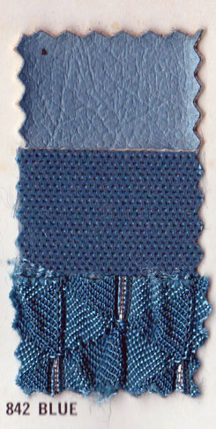 1963 SEAT COVERS, BENCH/REAR, 4 DR SEDAN, IMPALA, W/CLOTH INSERT, BLUE