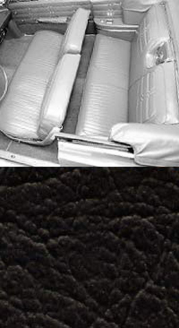 1963 SEAT COVER, 2DR HT REAR, VINYL, IMPALA, NON SS & SS, BLACK