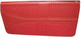 1964 DOOR PANELS, FRONT, PRE-ASSEM, 2 DR, HT & CONV, IMPALA SS,  RED