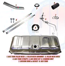 1964 GAS TANK KIT STAINLESS STEEL 327
