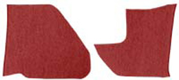 1964 CARPET KICK PANELS, ALL MODELS, RED W/ AIR