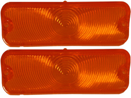 1964 PARKING LIGHT LENS AMBER (original) (pr)