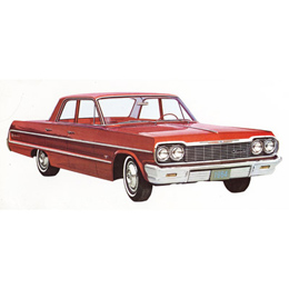 1964 SIDE MOULDING KIT, 4 DR, IMPALA (set)