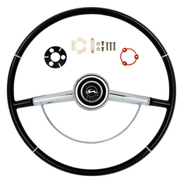 1964 STEERING WHEEL KIT IMPALA & SS , BLACK (ea)