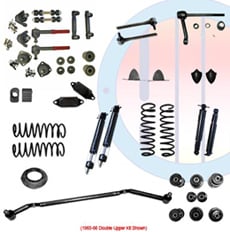 1965-66 COMPLETE SUSPENSION KIT, SMALL BLOCK, DOUBLE UPPER