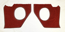 1965-66 KICK PANEL CARPET, RED