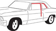 1965-68 WINDOW CHANNEL KIT, 2 DR. SEDAN