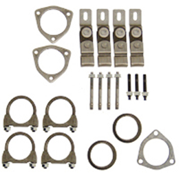 1965-70 EXHAUST INSTALLATION HANGERS/CLAMPS KIT DUAL EXHAUST 2"LEAD PIPES (set)