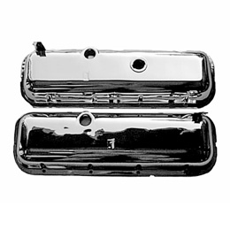 1965-74 VALVE COVERS, CHROME, BIG BLOCK, 396/402/427/454