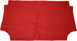 1965 CARPET TRUNK MAT, CONVERTIBLE NO LOGO, RED (ea)