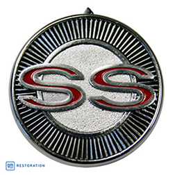 1965 DOOR PANEL EMBLEM, "SS"