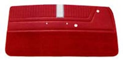 1965 DOOR PANELS, FRONT, PRE-ASSEM, 2 DR, HT & CONV, IMPALA, SS RED