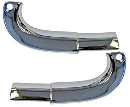 1965 QUARTER WINDOW BELT MOULDING HARDTOP CORNER TRIM (goes at back of quarter window) (pr)