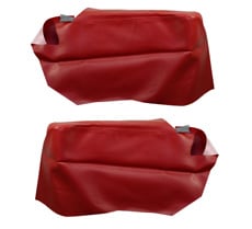 1965 REAR ARM REST COVERS, IMPALA ,SS CONV, RED