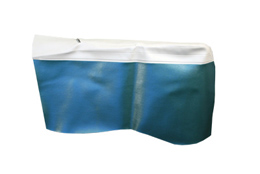 1965 REAR ARM REST COVERS, 2DR HT, IMPALA, SS, WHITE/AQUA