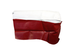 1965 REAR ARM REST COVERS, 2DR HT, IMPALA, SS, WHITE/RED