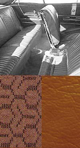 1965 SEAT COVERS,BENCH/REAR, 4 DR SEDAN, IMPALA, W/CLOTH INSERT, SADDLE