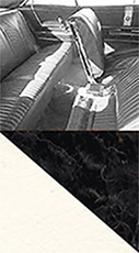 1965 SEAT COVER, FRONT, VINYL BUCKETS, IMPALA, SS, WHITE/BLACK