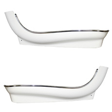 1966-67 BUCKET SEAT TRIM SKIRT LOWER BOTTOM WHITE (DOES ONE SEAT)