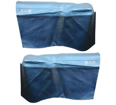 966-67 REAR ARM REST COVERS, CONV, IMPALA , 2 TONE BLUE