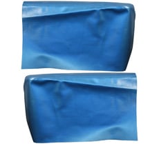 1966-67 REAR ARM REST COVERS, CONV, IMPALA, BRIGHT BLUE