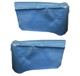 1966-67 REAR ARM REST COVERS, CONV,IMPALA , LT. BLUE (pr)