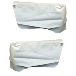 1966-67 REAR ARM REST COVER, CONV, IMPALA , WHITE (pr)