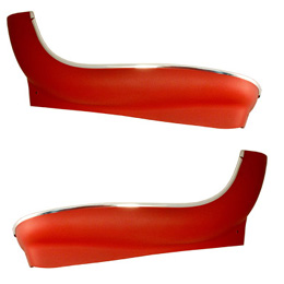 1966-69 BUCKET SEAT TRIM SKIRT LOWER BOTTOM RED (DOES ONE SEAT)