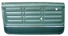 1966 DOOR PANELS, FRONT, PRE-ASSEM, 2 DR, HT & CONV, IMPALA, 2 TONE, AQUA