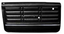 1966 DOOR PANELS, FRONT, PRE-ASSEM, 2 DR, HT & CONV, IMPALA, BLACK