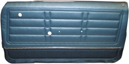 1966 DOOR PANELS, FRONT, PRE-ASSEM, 2 DR, HT & CONV, IMPALA, 2 TONE BRIGHT BLUE