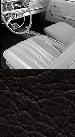 1966 SEAT COVER, FRONT, VINYL BENCH, IMPALA, BLACK